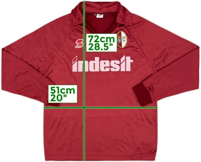1990-91 Torino Home L/S Shirt - 9/10 - (M)