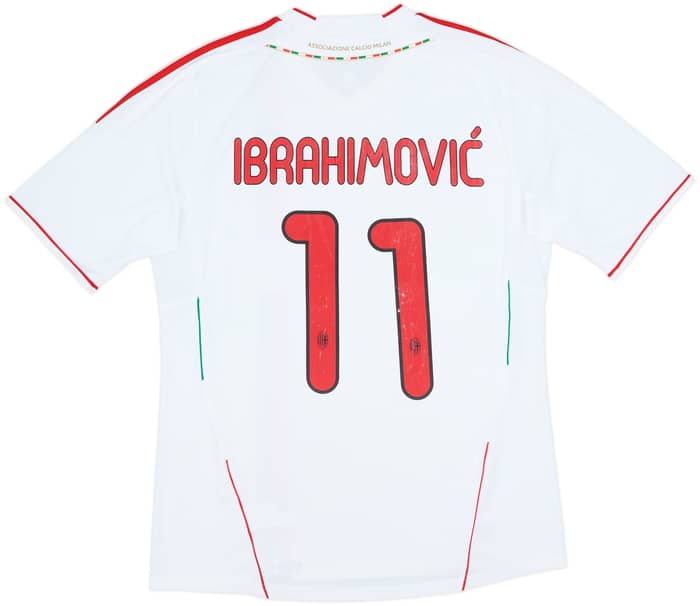 2011-12 AC Milan Away Shirt Ibrahimovic #11 - 4/10 - (L)