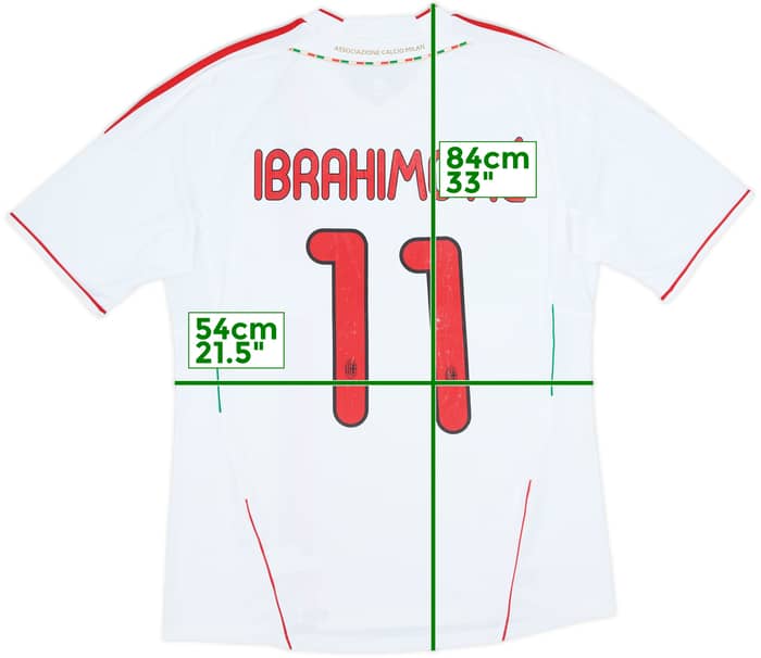 2011-12 AC Milan Away Shirt Ibrahimovic #11 - 4/10 - (L)