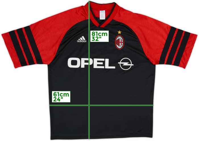 1998-99 AC Milan adidas Training Shirt - 8/10 - (XL)
