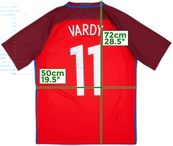 2016-17 England Away Shirt Vardy #11 - 8/10 - (M)