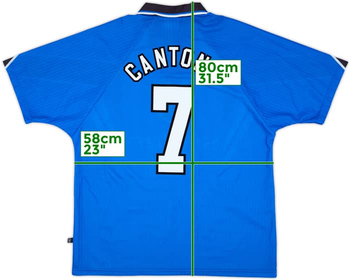 1996-98 Manchester United Third Shirt Cantona #7 - 8/10 - (XL)
