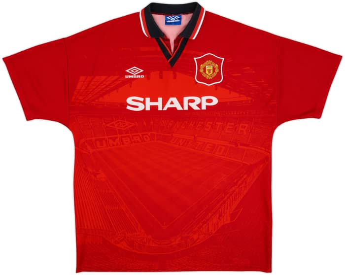 1994-96 Manchester United Home Shirt Beckham #24 - 10/10 - (XL)