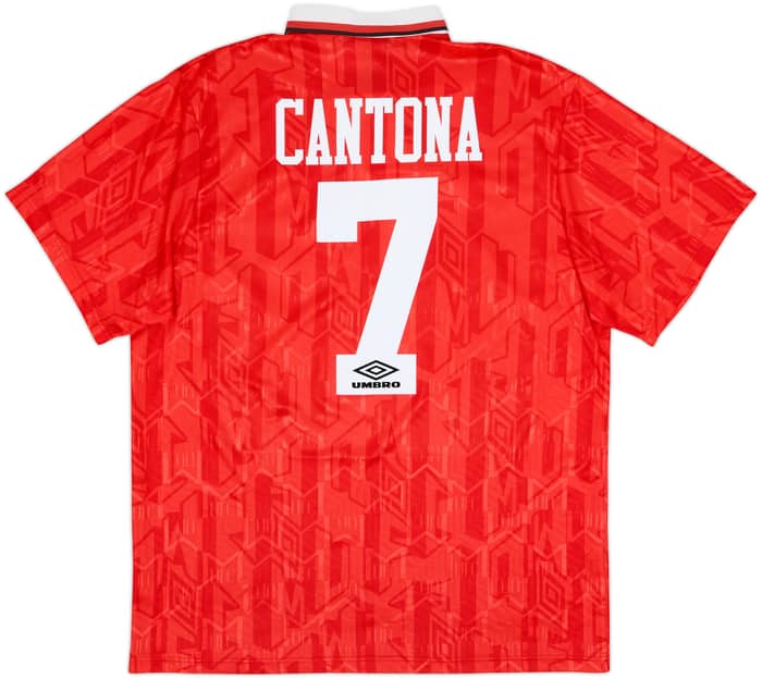 1992-94 Manchester United Home Shirt Cantona #7 - 8/10 - (XL)