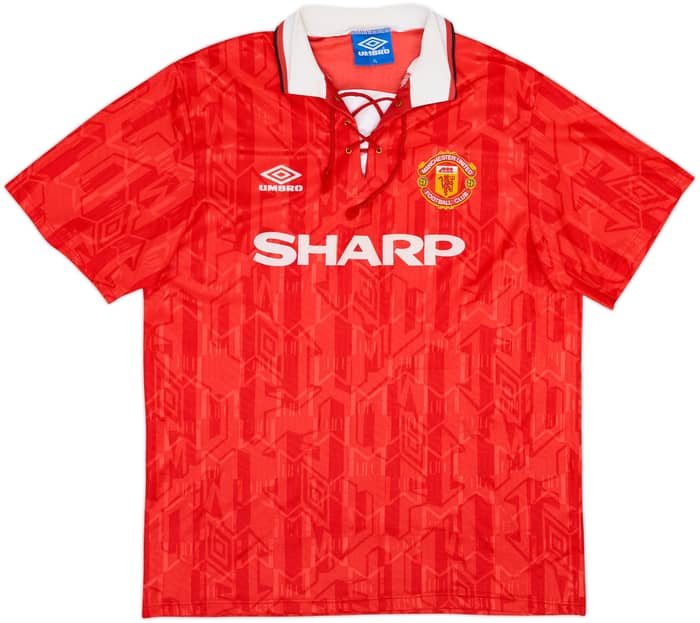 1992-94 Manchester United Home Shirt Cantona #7 - 8/10 - (XL)