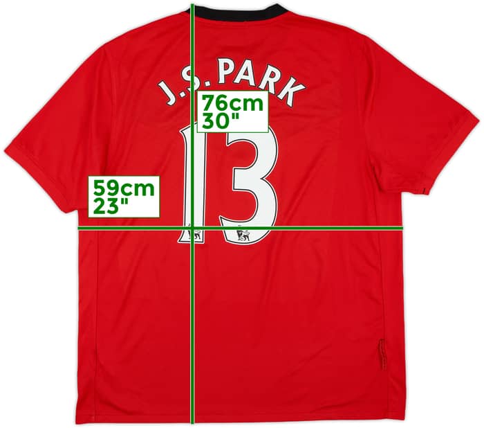 2009-10 Manchester United Home Shirt J.S.Park #13 - 8/10 - (XL)