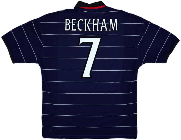 1999-00 Manchester United Away Shirt Beckham #7 - 8/10 - (XL)