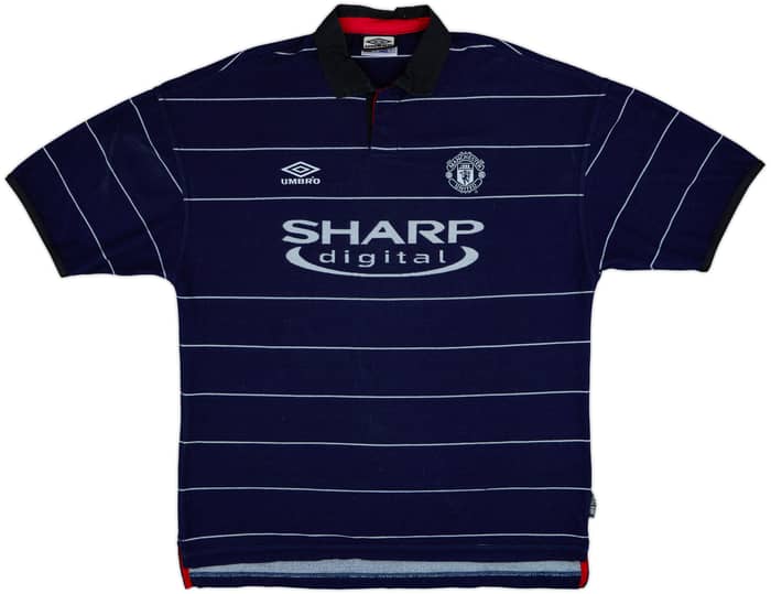 1999-00 Manchester United Away Shirt Beckham #7 - 8/10 - (XL)