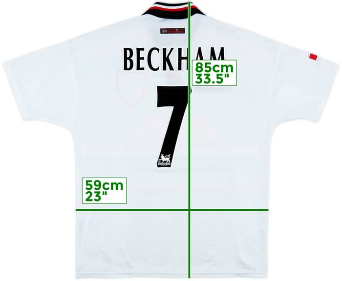 1997-99 Manchester United Away Shirt Beckham #7 - 8/10 - (XL)