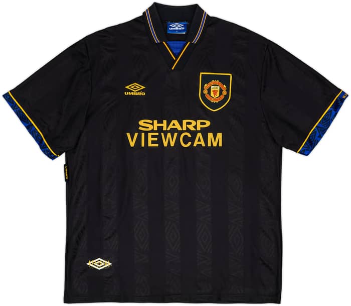1993-95 Manchester United Away Shirt Cantona #7 - 9/10 - (XL)