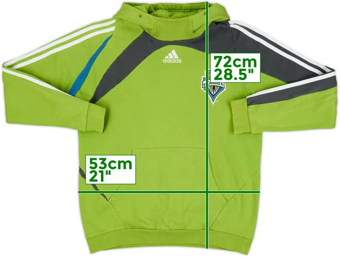 2009-10 Seattle Sounders adidas Hooded Sweat Top - 5/10 - (M/L)