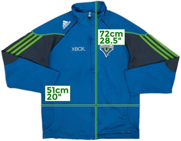 2010-11 Seattle Sounders adidas Track Jacket - 8/10 - (S)