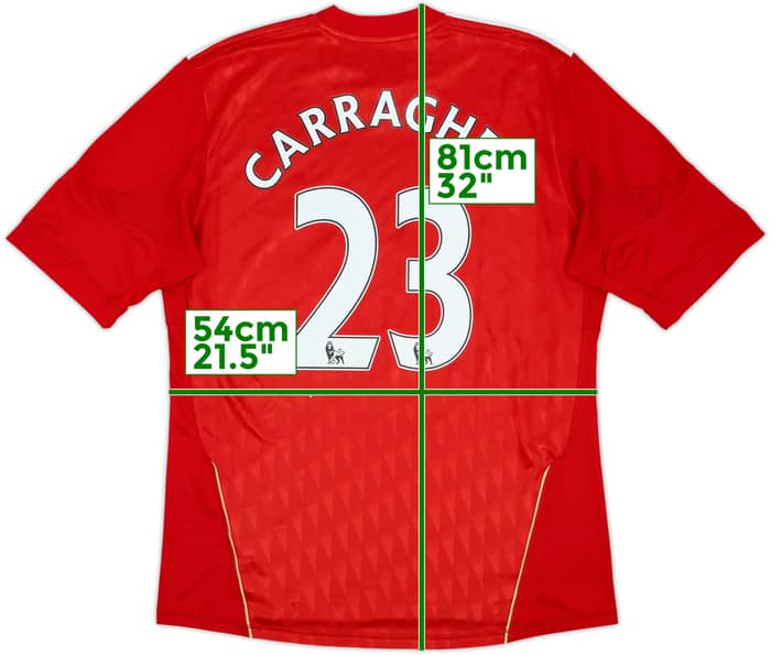 2010-12 Liverpool Home Shirt Carragher #23 - 7/10 - (L)