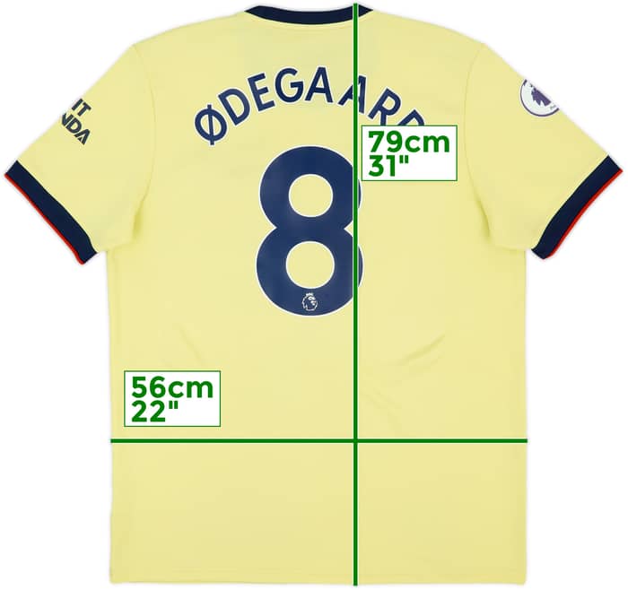 2021-22 Arsenal Away Shirt Odegaard #8 - 7/10 - (XL)