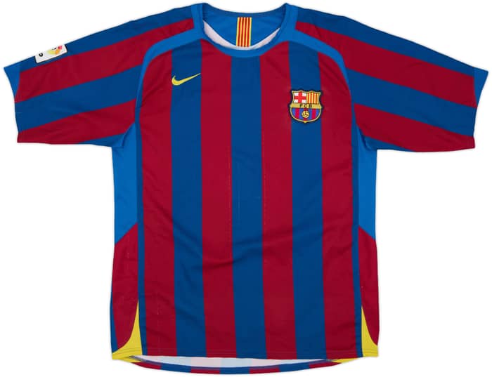 2005-06 Barcelona Home Shirt Ronaldinho #10 - 6/10 - (M)