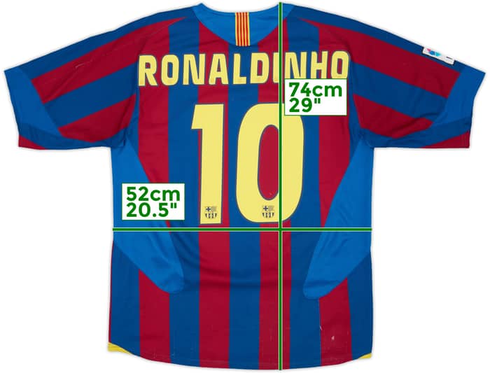 2005-06 Barcelona Home Shirt Ronaldinho #10 - 6/10 - (M)