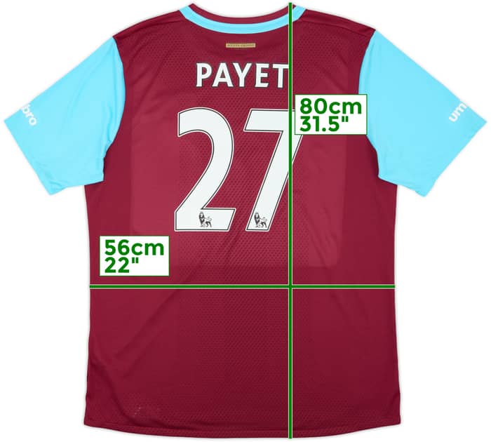 2015-16 West Ham 'Boleyn' Home Shirt Payet #27 - 7/10 - (XL)