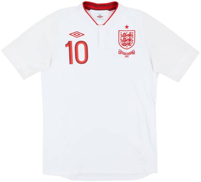 2012-13 England 'Poland/Ukraine' Home Shirt Rooney #10 - 8/10 - (M)