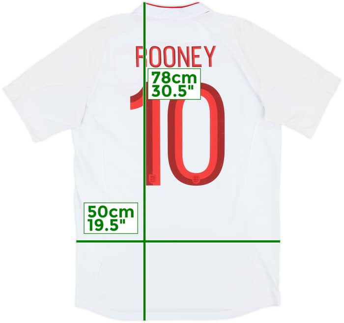 2012-13 England 'Poland/Ukraine' Home Shirt Rooney #10 - 8/10 - (M)