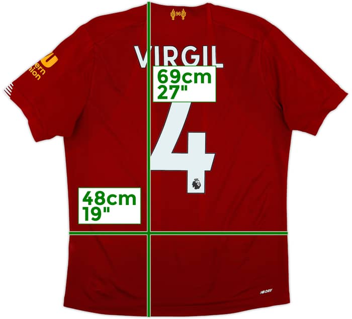 2019-20 Liverpool Home Shirt Virgil #4 - 6/10 - (S)