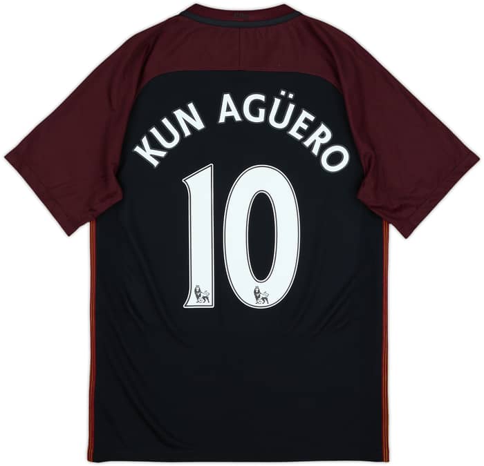 2016-17 Manchester City Away Shirt Kun Aguero #10 - 10/10 - (S)