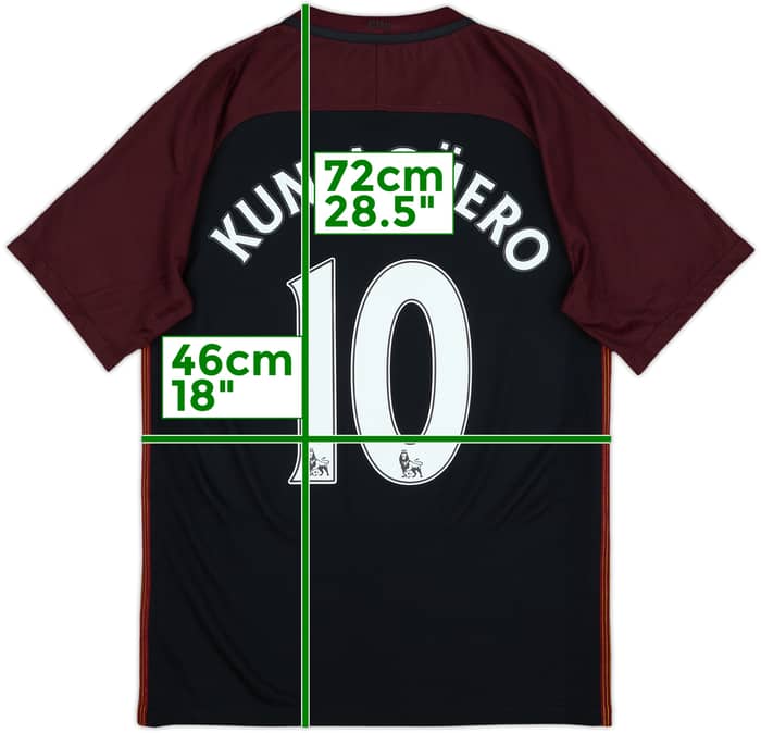 2016-17 Manchester City Away Shirt Kun Aguero #10 - 10/10 - (S)