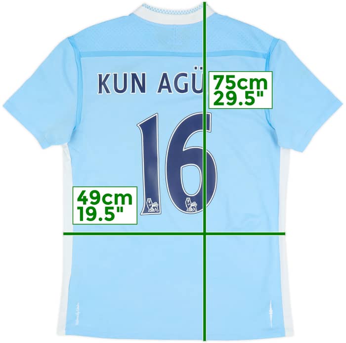 Camiseta de local del Manchester City 2011-12 Kun Aguero #16 - 7/10 - (M)