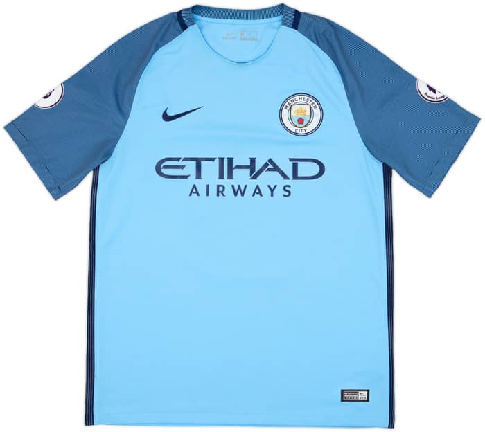 2016-17 Manchester City Home Shirt Kun Aguero #10 - 8/10 - (M)