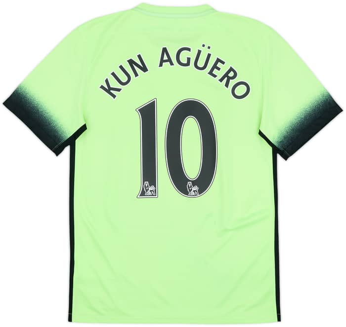 2015-16 Manchester City Third Shirt Kun Aguero #10 - 8/10 - (S)