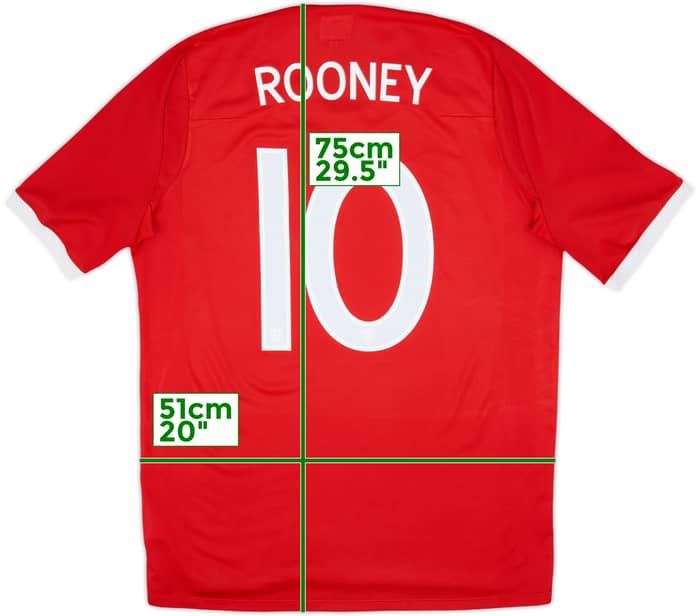 2010-11 England Away Shirt Rooney #10 - 7/10 - (L)