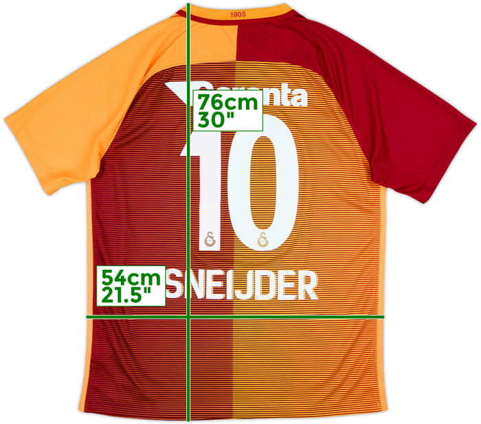 2016-17 Galatasaray Home Shirt Sneijder #10 - 5/10 - (L)