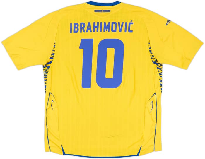 2007-09 Sweden Home Shirt Ibrahimovic #10 - 7/10 - (XXL)