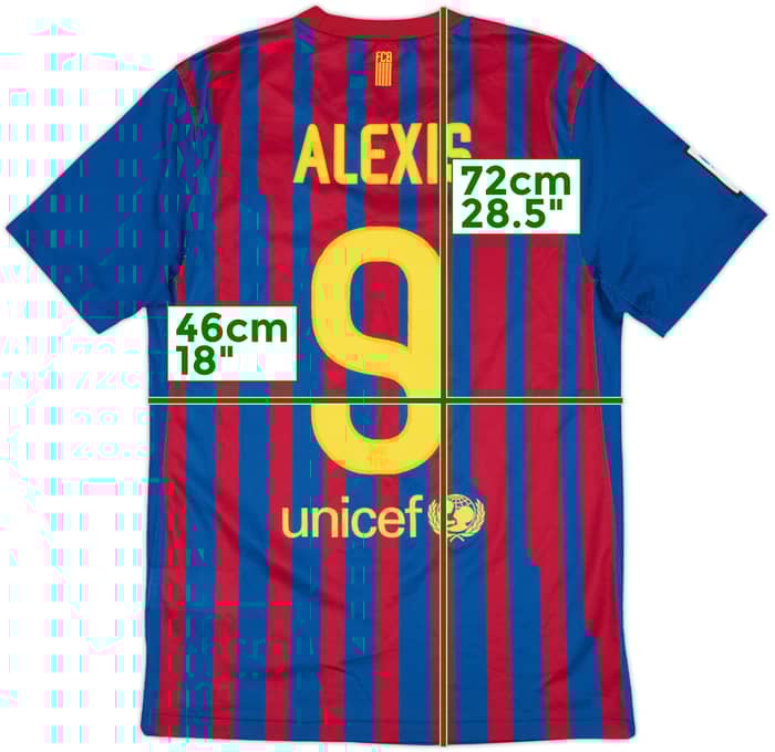 2011-12 Barcelona Home Shirt Alexis #9 - 5/10 - (S)