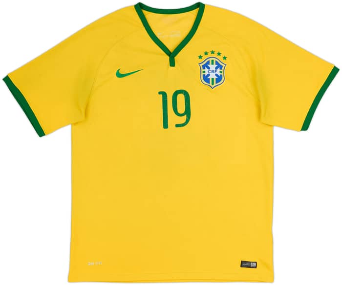 2014-15 Brazil Home Shirt Hulk #19 - 5/10 - (XL)