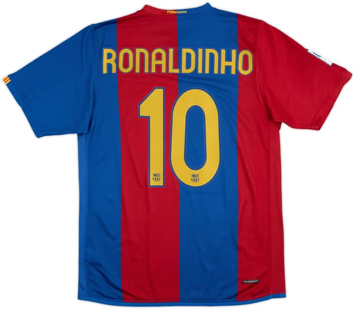 2006-07 Barcelona Home Shirt Ronaldinho #10 - 9/10 - (M)
