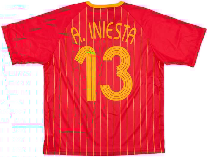 2006-08 Spain Basic Home Shirt A.Iniesta #13 - 10/10 - (L)