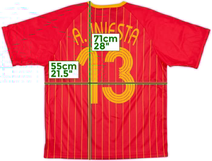 2006-08 Spain Basic Home Shirt A.Iniesta #13 - 10/10 - (L)