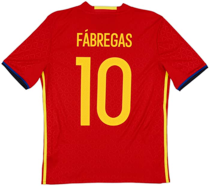 2016-17 Spain Home Shirt Fabregas #10 - 10/10 - (XL.Boys)