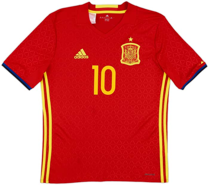 2016-17 Spain Home Shirt Fabregas #10 - 10/10 - (XL.Boys)