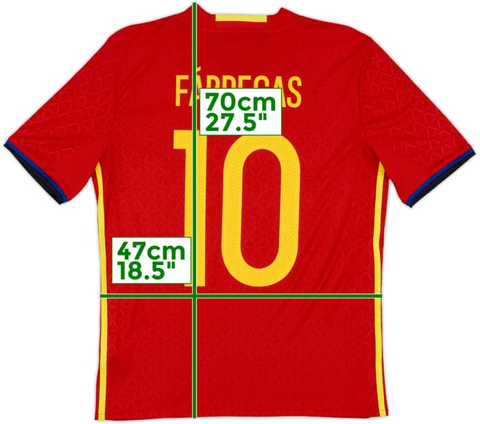 2016-17 Spain Home Shirt Fabregas #10 - 10/10 - (XL.Boys)