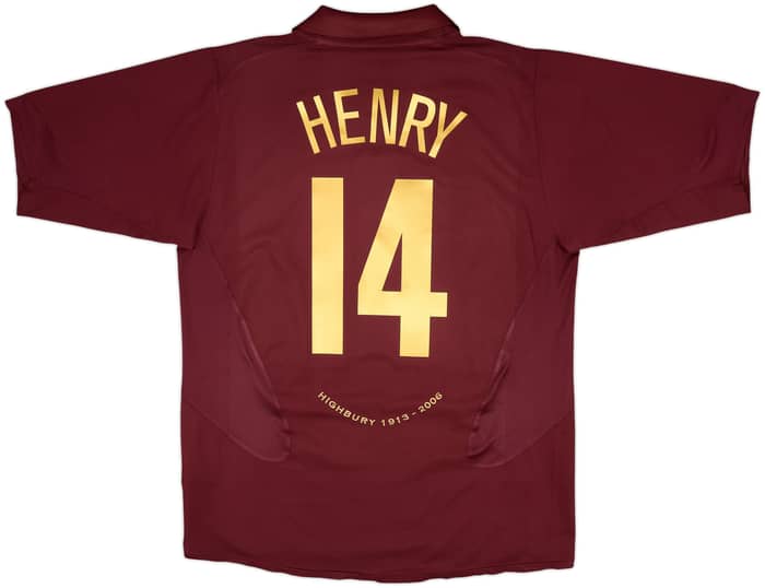 2005-06 Arsenal Home Shirt Henry #14 - 8/10 - (XL)