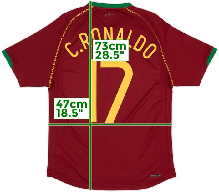 2006-08 Portugal Home Shirt C.Ronaldo #17 - 8/10 - (S)