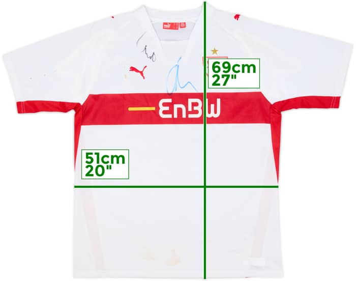 2007-08 Stuttgart Signed Home Shirt - 5/10 - (S)