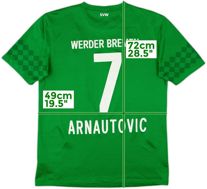 2011-12 Werder Bremen Home Shirt Arnautovic #7 - 6/10 - (S)