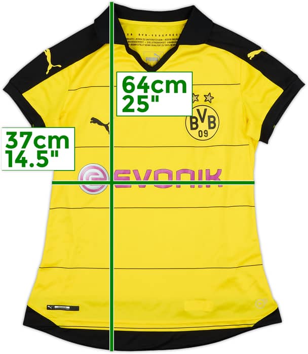 2015-16 Borussia Dortmund Home Shirt - 7/10 - (Women's S)