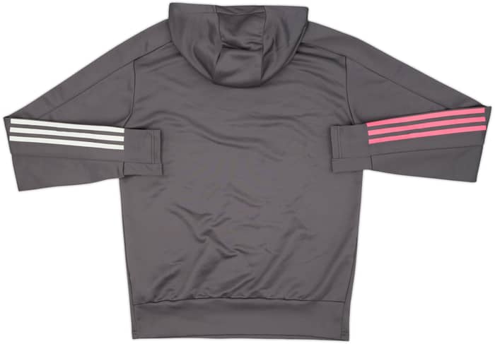 2020-21 Real Madrid adidas 1/4 Zip Hooded Drill Top - 9/10 - (M)