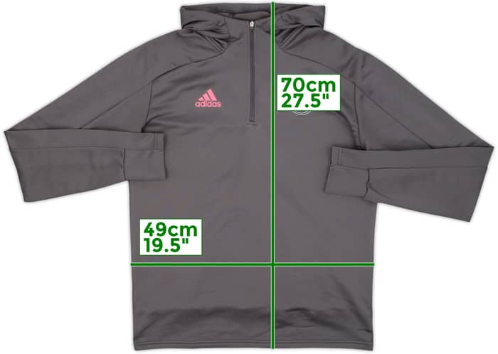 2020-21 Real Madrid adidas 1/4 Zip Hooded Drill Top - 9/10 - (M)