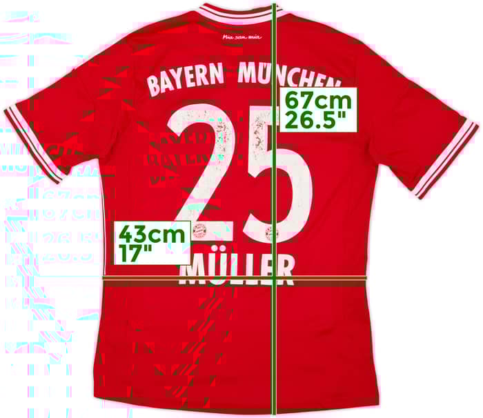 2013-14 Bayern Munich Home Shirt Muller #25 - 5/10 - (L.Boys)