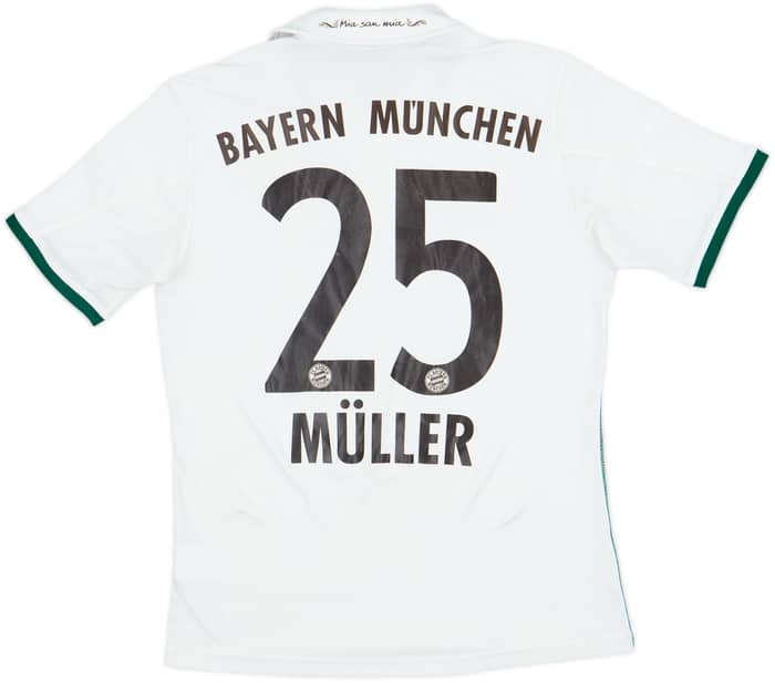 2013-14 Bayern Munich Away Shirt Muller #25 - 6/10 - (L.Boys)