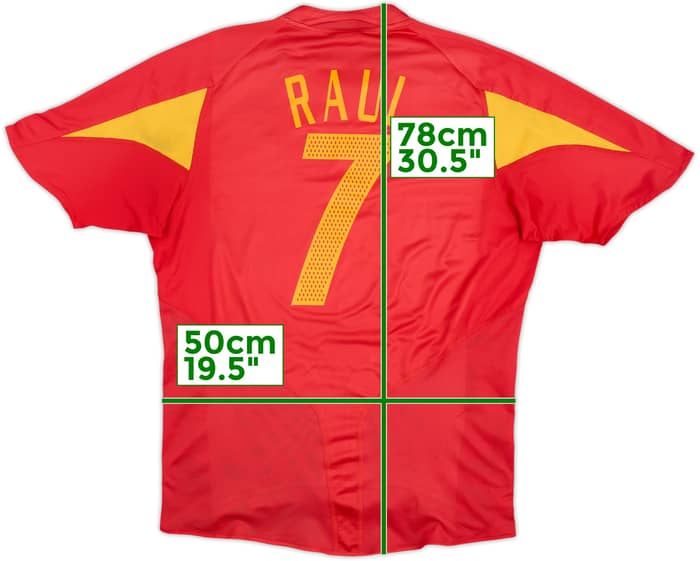 2004-06 Spain Home Shirt Raul #7 - 6/10 - (L)
